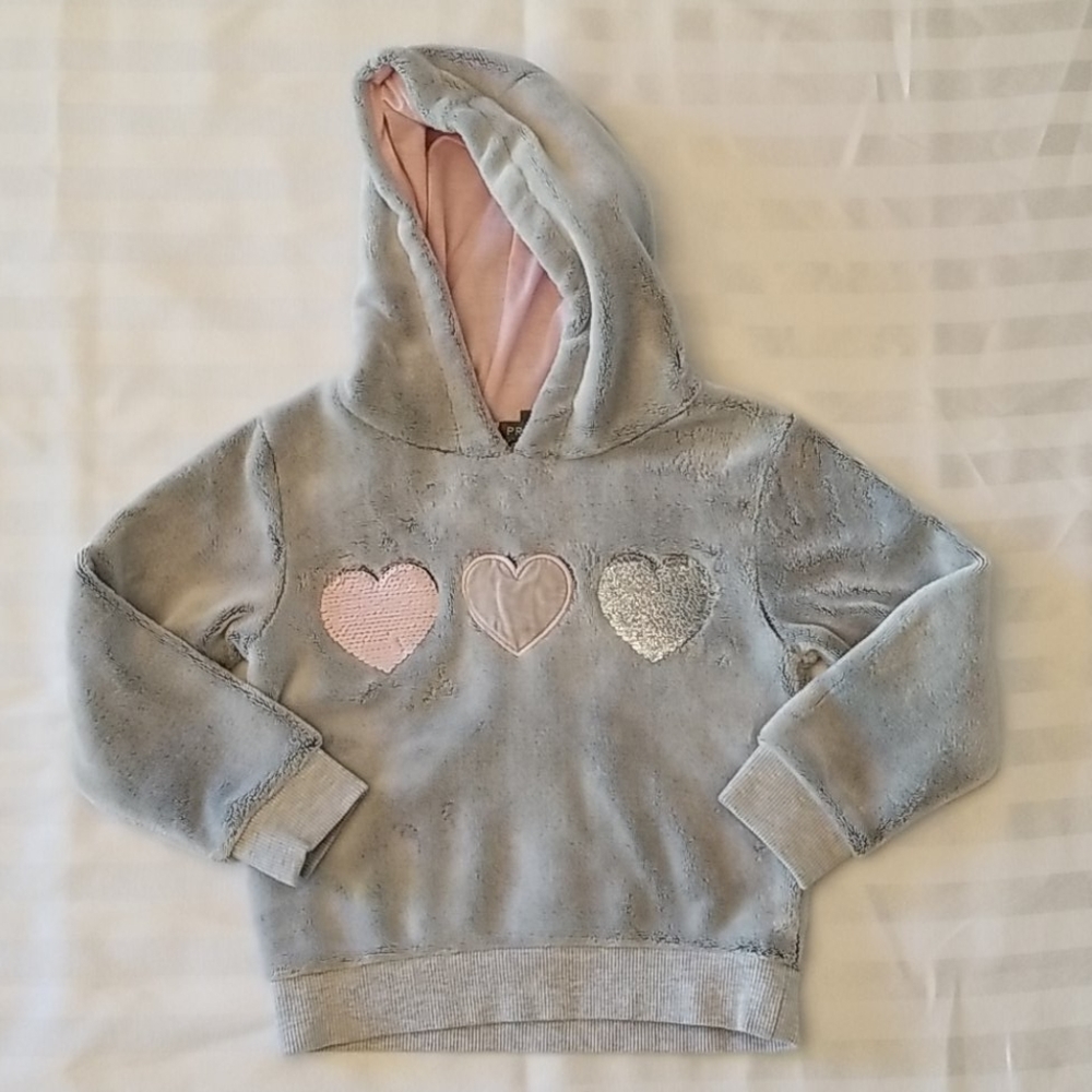 Primark Toddler Girl Gray Hooded Soft Sweatshirt